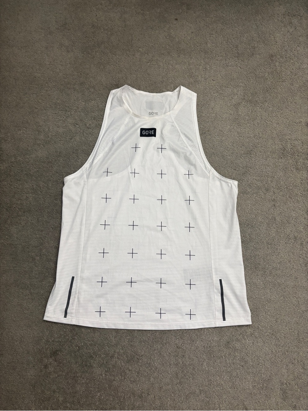GoreWear Contest Daily Singlet Tank Top White Black Women’s